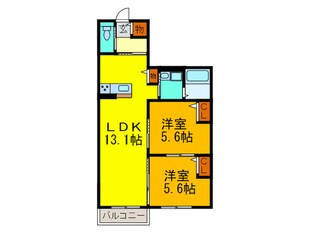 ファヴォリート志紀南の物件間取画像